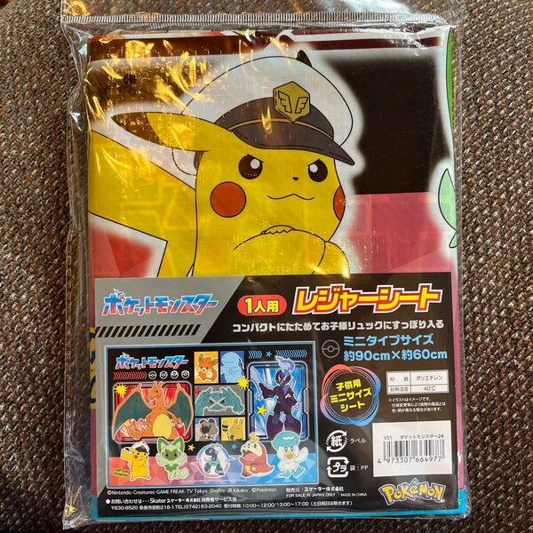 新品未開封 スケーター製 ポケモン レジャーシート 1人用 子供用