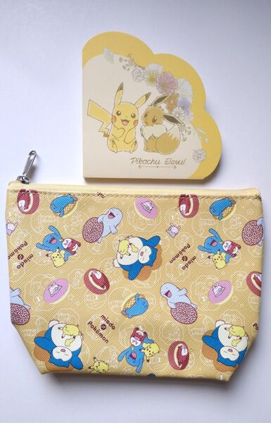 ポケットモンスター ポケモン ミスドコラボポーチ&ピカチュウイーブイ メモ帳