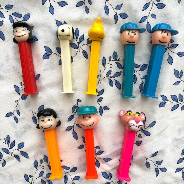 6 PEZ ヴィンテージ おもちゃ スヌーピー ピーナッツ セット アメリカ雑貨 アメトイ ピンクパンサー