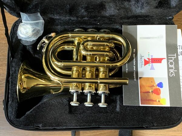 美品 Austin Custom Brass ACB ポケットトランペット