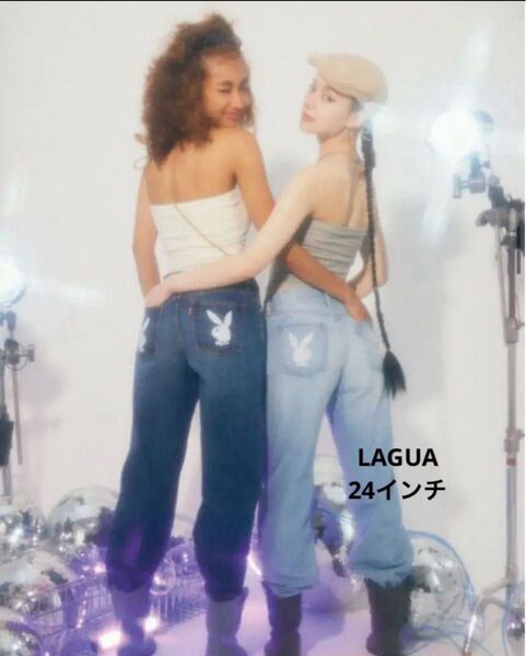 LAGUA デニムパンツ 24インチ ブルー