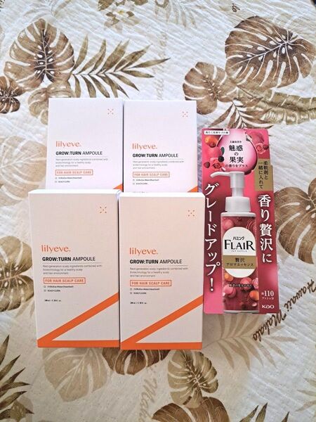 lilyeve グローターンヘアアンプル100ml 4本セット頭皮スカルプケア 育毛 抜け毛 ☆オマケ付き☆