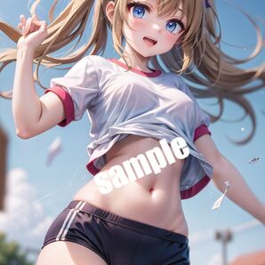【高画質 SP1】AIスポーツ美少女 イラスト A4サイズ ポスター【まとめ買い歓迎】
