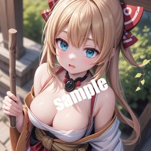 【高画質 MI4】AI巫女美少女 イラスト A4サイズ ポスター【まとめ買い歓迎】
