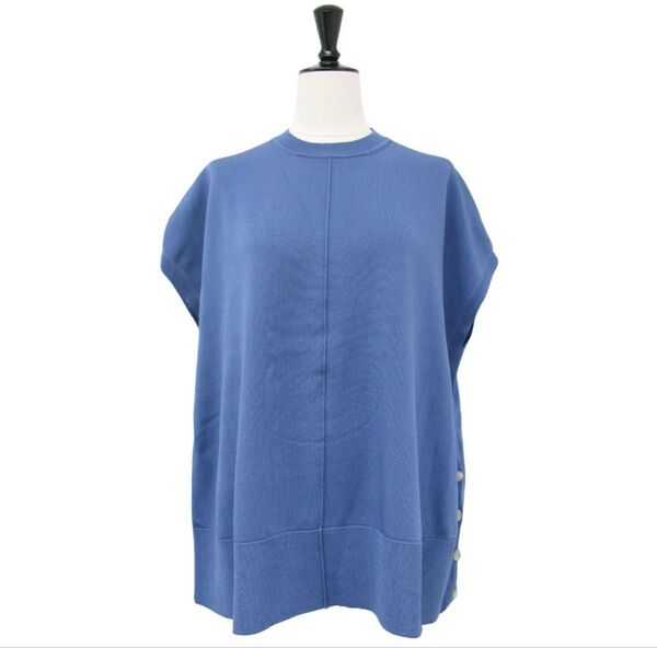 theory luxe 24SS サマーニット フレンチスリーブ 38 ブルー