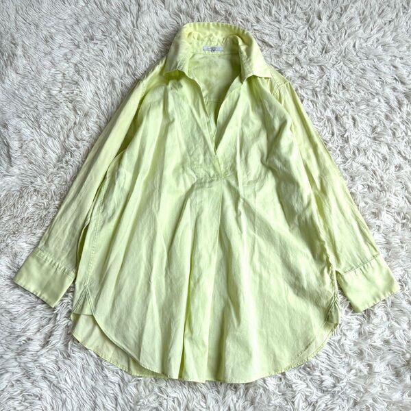 23区 canclini スキッパー シャツ M イエロー