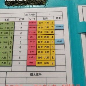 骨骨豆男樣専用 スコアラー、アナウンサーの強い味方用 追加選手マグネット 記名あり 10名分