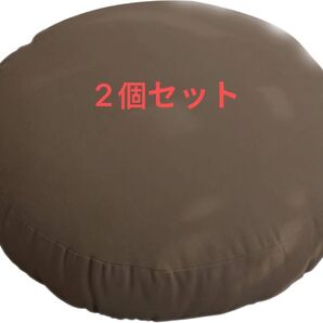 クッション 抱き枕 座布団 フロアクッション ラウンドもちもちクッションマシュマロ クッション(直径(約)40,ブラウン)