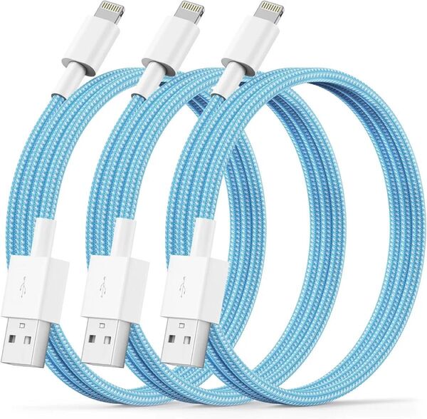 iphone 充電ケーブル 2m 3本セット ライトニングケーブル MFi認証 急速充電&同期 超高耐久 アイフォン充電ケーブル