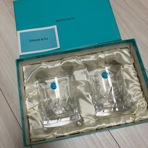 ティファニー ペアグラス リーフ ロックグラス 新品未使用品 日本製