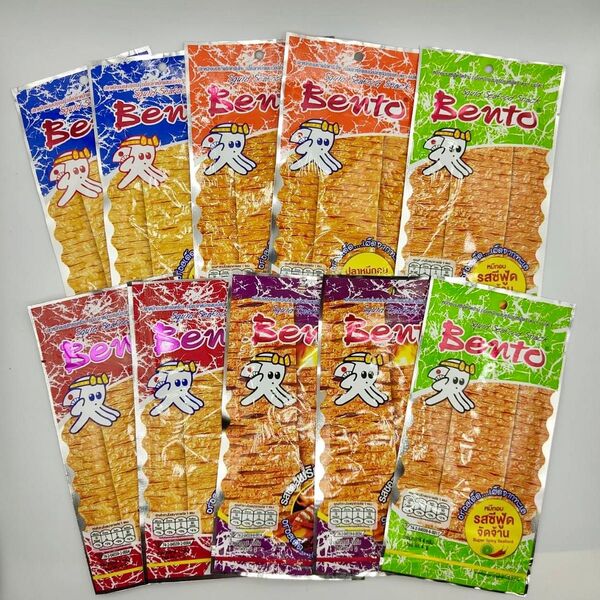 タイ お菓子 BENTO 5種類 ミックス スパイシー のしいか 食べ比べ おやつ 駄菓子 おつまみ よっちゃん