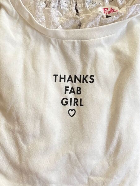 ピンクラテ レース付きTシャツ