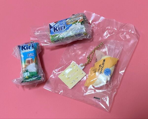 kiriミニチュアチャーム 東京ばな奈ミニチュアキーホルダー 3点セット