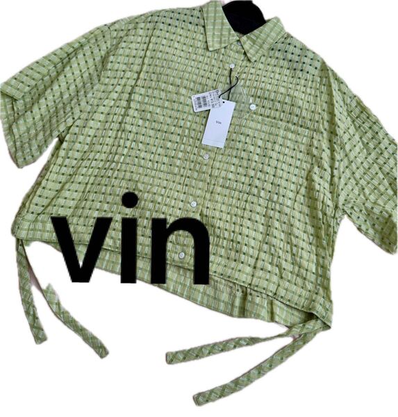 新品未使用 スコットクラブ ヤマダヤ vin チェックシャツ シアー 半袖 M