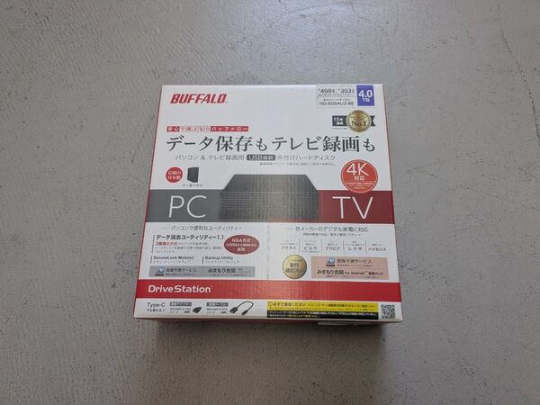 BUFFALO HD-EDS4U3-BE 外付けHDD4TB