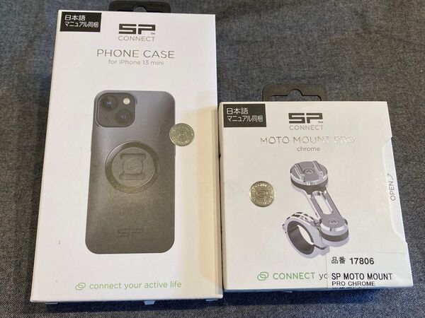 【新品】SPコネクト iPhone13mini フォンケース + モトマウントプロ(クローム) デイトナ DAYTONA