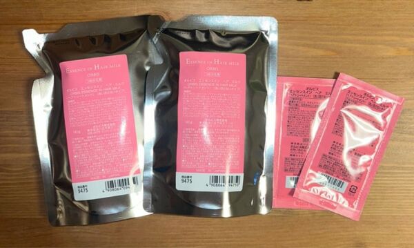 新品 オルビス ORBIS エッセンスインヘアミルク つめかえ用 140g×2袋&サンプル2枚付き 匿名配送