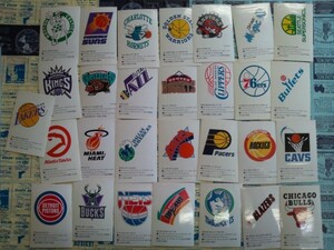 NBA наклейка наклейка retro баскетбол баскетбол совместно продажа комплектом 29 шт. комплект 1994 90*s