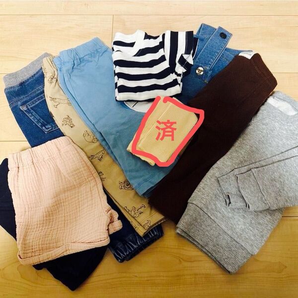 ベビー服 80センチ 子供服 9点詰め合わせ パンツ多め 保育園 洗い替え 無印良品 西松屋 GU バースデイ