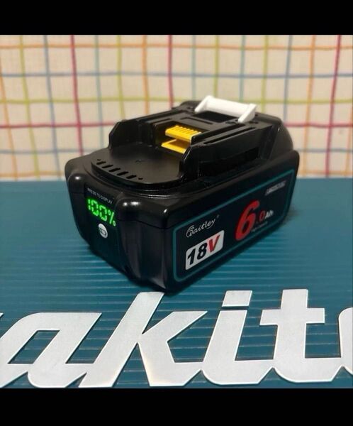 (9)マキタ 互換18vバッテリー BL1860B稼動品です、バッテリー容量は約5147mAhです。