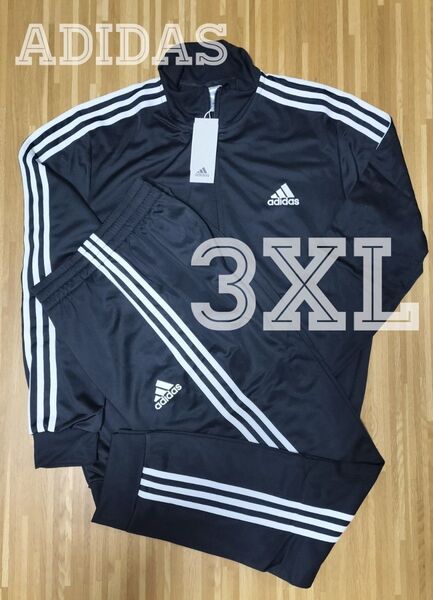 新品 adidas 3XL(4L) アディダス ジャージ上下 メンズ ブラック