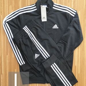 新品 アディダス L ジャージ上下 adidas ブラック セットアップ 黒