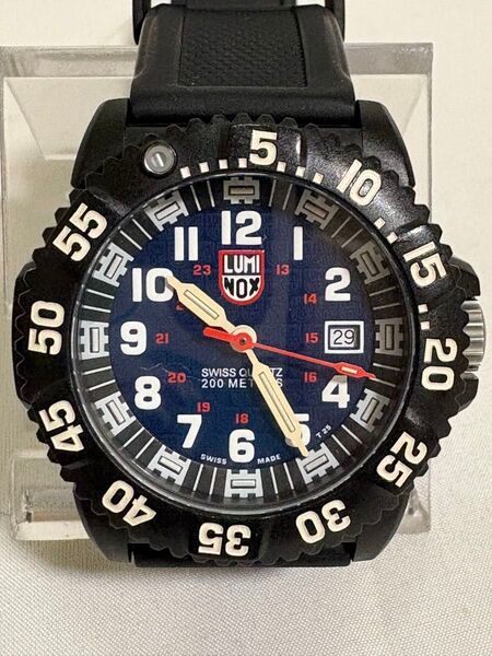 LUMINOX 腕時計 ネイビー 200m防水 3053 社外ベルト 稼働品