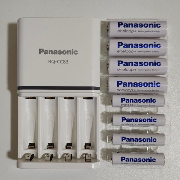 エネループ 単3&単4 BK-3MCD(4本入)&BK-4MCD(4本入) +BQ-CC83 充電器セット パナソニック 新品