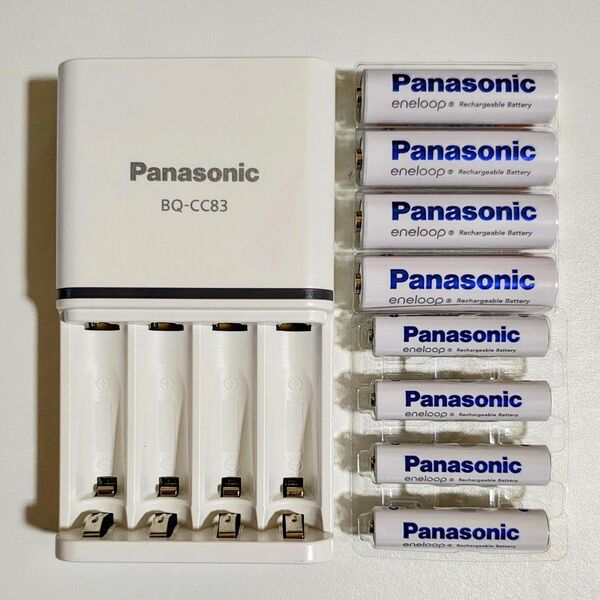エネループ 単3&単4 BK-3MCD(4本入)&BK-4MCD(4本入) +BQ-CC83 充電器セット パナソニック 新品