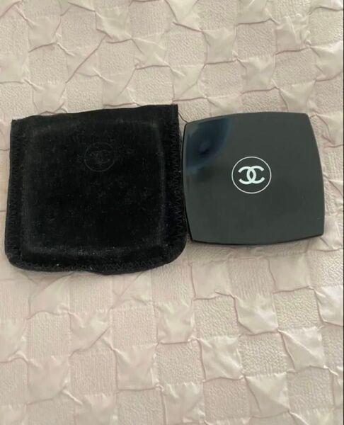未使用 CHANEL シャネル ミロワール ドゥーブル コンパクトミラー ブラック 二面鏡