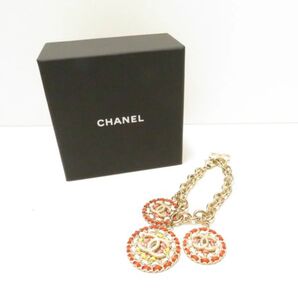 シャネル CHANEL ココマーク ブレスレット チェーンレザー レースメタル