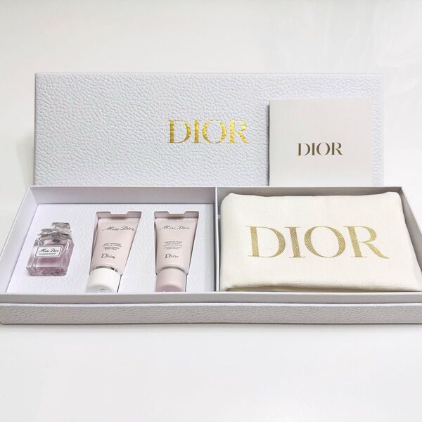 【新品】Dior ミスディオール トラベルセット ハンドクリーム ボディミルク ミニ香水 ポーチ