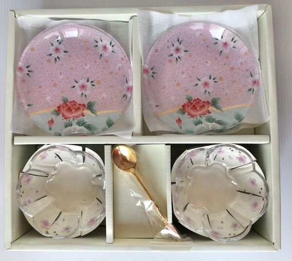 川村硝子 小鉢&小皿&スプーン 5客セット