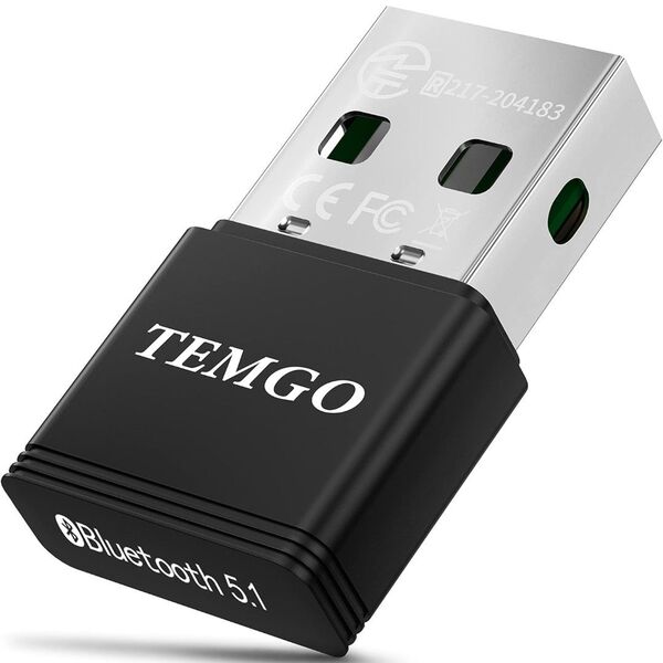TEMGO Bluetooth アダプタ 5.1 USB 低遅延 小型 ドングル aptX対応 3Mbps高速データ転送