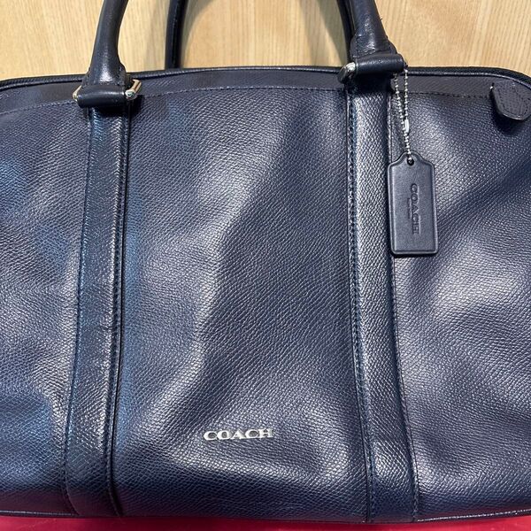 COACH コーチ ビジネスバッグ メンズ ブラック レザー