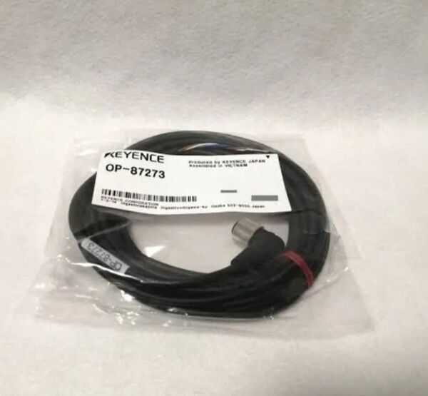新品キーエンス OP-87273 コネクタケーブルM12L字 5m PVC◆KEYENCE LR-W・GP-M・FD-Q・PZ-G