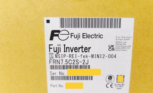 新品未開封 富士電機 FRN7.5C2S-2J◆コンパクト形インバータ◆三相200V◆Fuji フジ:7.5kW