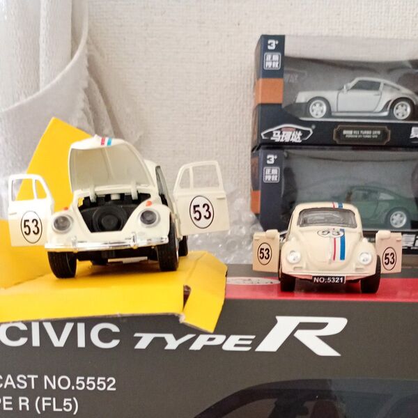 ワーゲンビートル ミニカー 2台セット ナンバー53