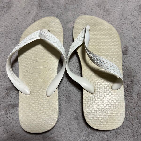 havaianas ビーチサンダル ホワイト サンダル 31-32 キッズ