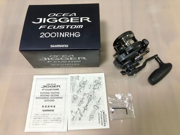 美品 シマノ 19 オシアジガー Fカスタム 2001NRHG 左ハンドル フォールレバー SHIMANO OCEA