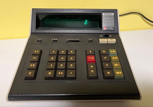 SHARP シャープ CS-2109D 昭和レトロ 電卓 計算機 動作確認済み 美品 送料込み