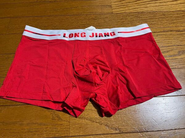 ボクサーパンツ トランクス 赤 レッド 新品未使用 Lサイズ ウエスト78cm- アンダーウェア LONGJIANG