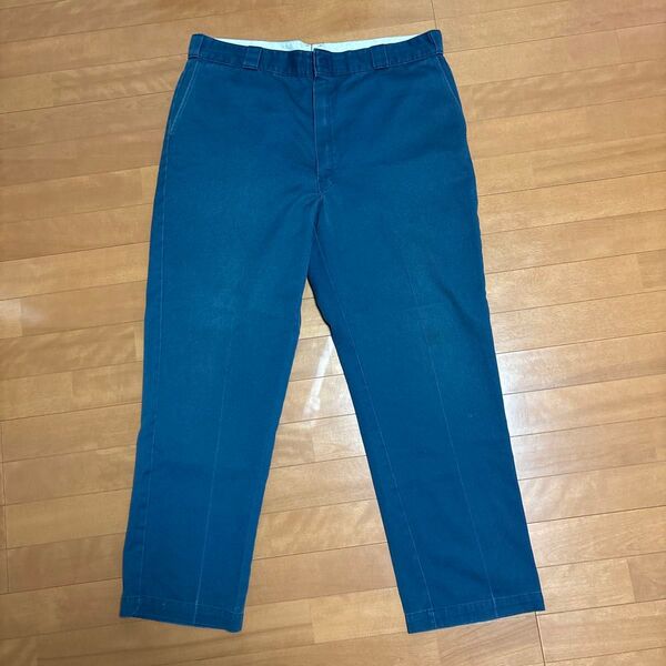 USA製 90s Dickies ワークパンツ グリーンブルー ワークパンツ ディッキーズ アメリカ古着