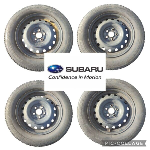 スバル インプレッサ スポーツ(DBA−GP7)純正15インチスチールホイールと15インチスタッドレスタイヤの4本セット