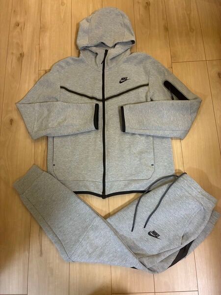 ナイキテックフリース セットアップ 上下 LMサイズ 美品 グレー