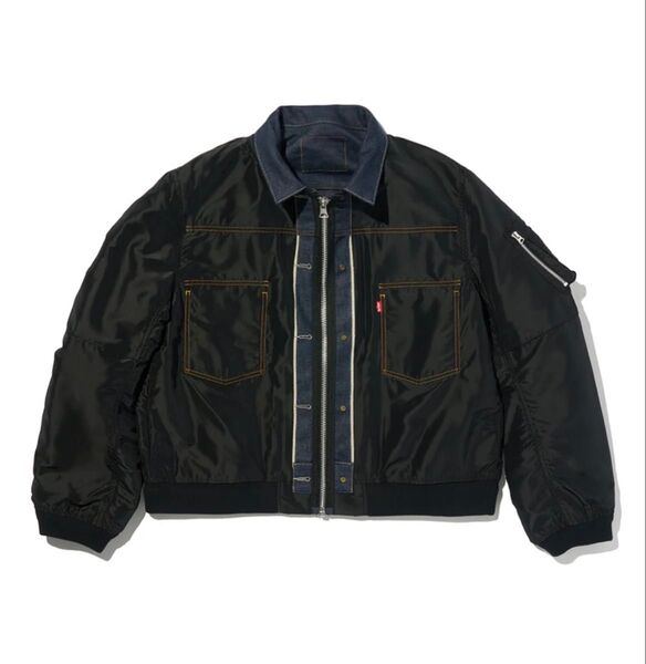 sacai x LEVI'S Men's Denim Nylon Twill Reversible Blouson size 2
