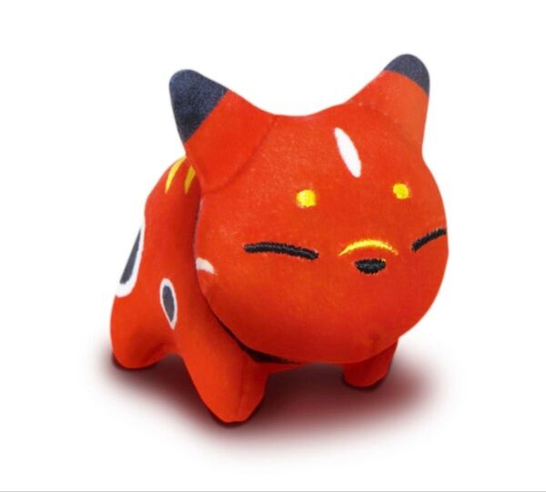 タグ付き 赤べこフレンズ ぬいぐるみキーホルダー 赤こん キツネ マスコット 朱狐 きつね