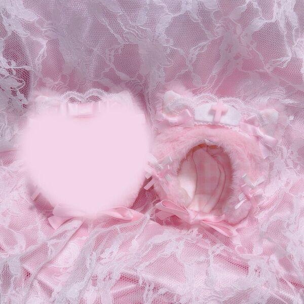 NyanNyan neko nurse ぬい服 被り物 着ぐるみ にじぱぺっと おまんじゅう 10cm pink