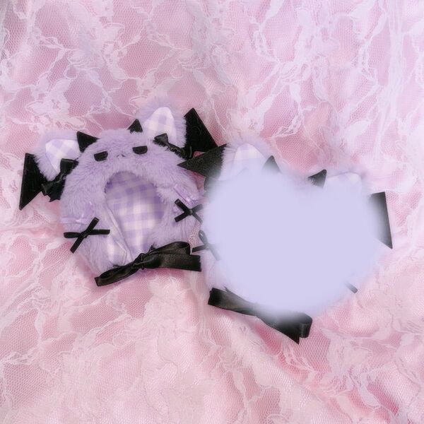 Angry neko devil ぬい服 被り物 着ぐるみ にじぱぺっと おまんじゅう 10cm purple A