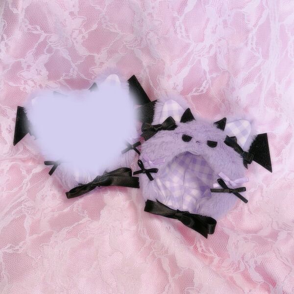 Angry neko devil ぬい服 被り物 着ぐるみ にじぱぺっと おまんじゅう 10cm purple B